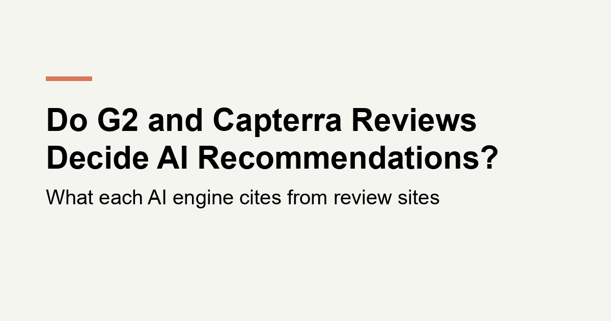 Do G2 and Capterra Reviews Decide Whether AI Recommends Your SaaS?