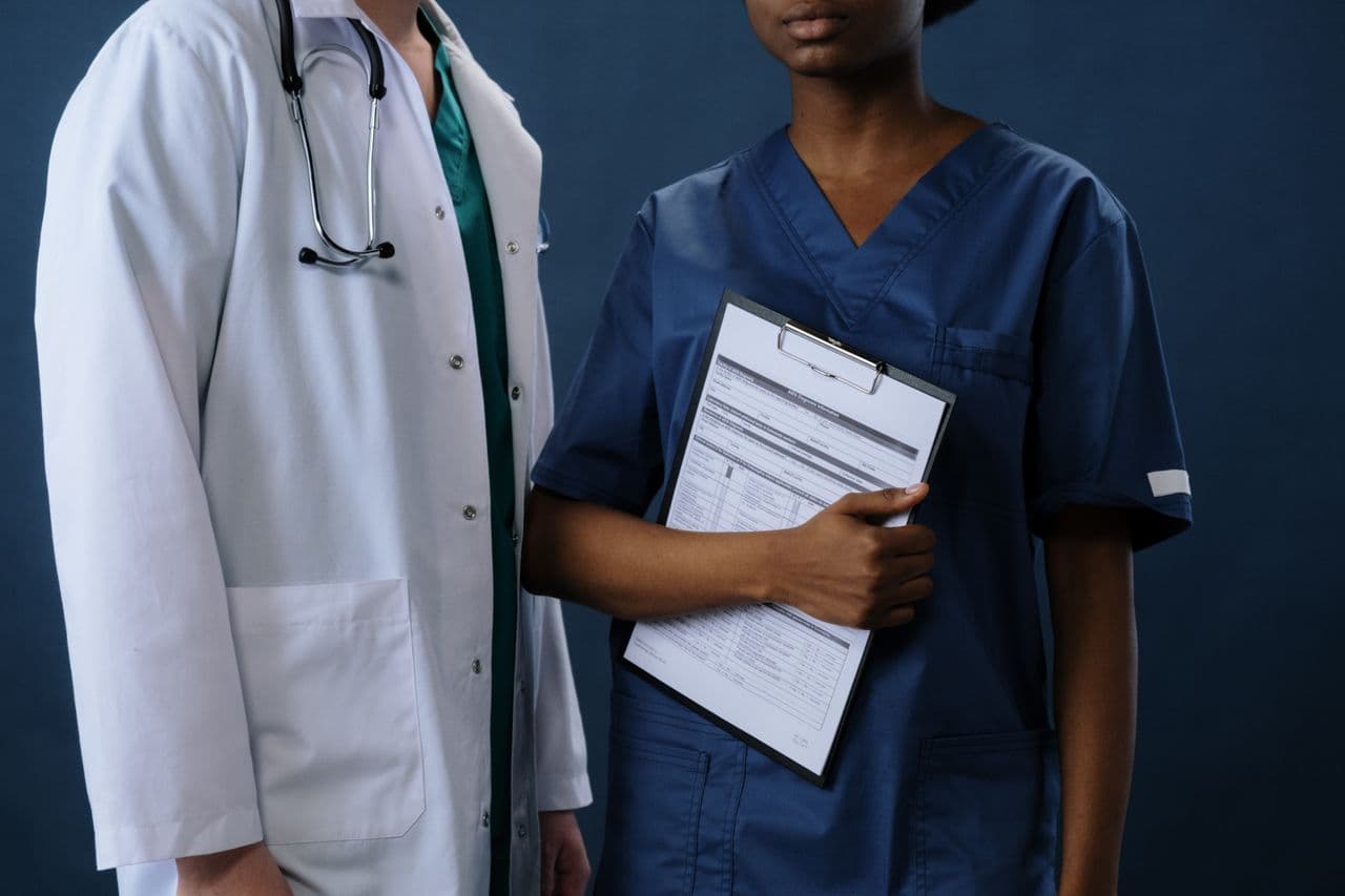 A healthcare team of clinicians collaborating on patient care