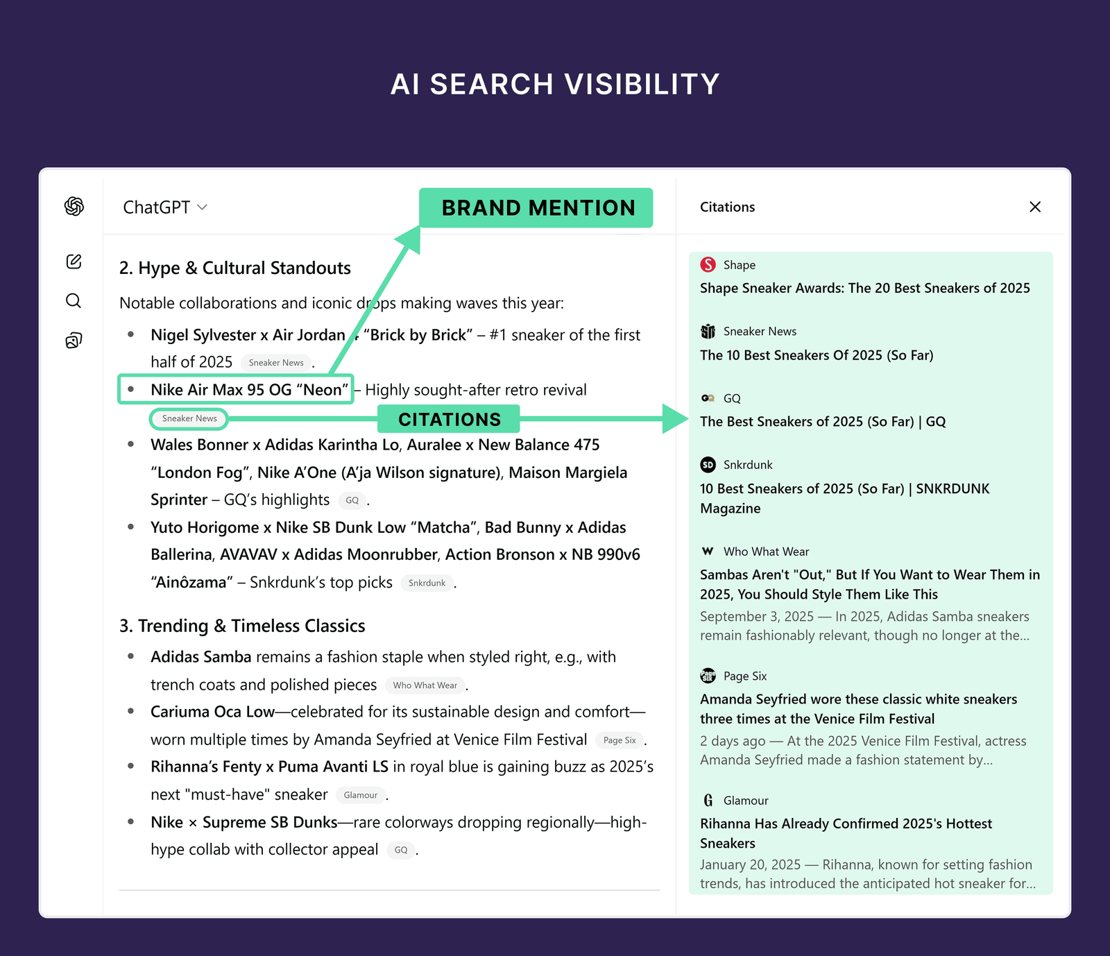 Marketplace authority signals in AI search